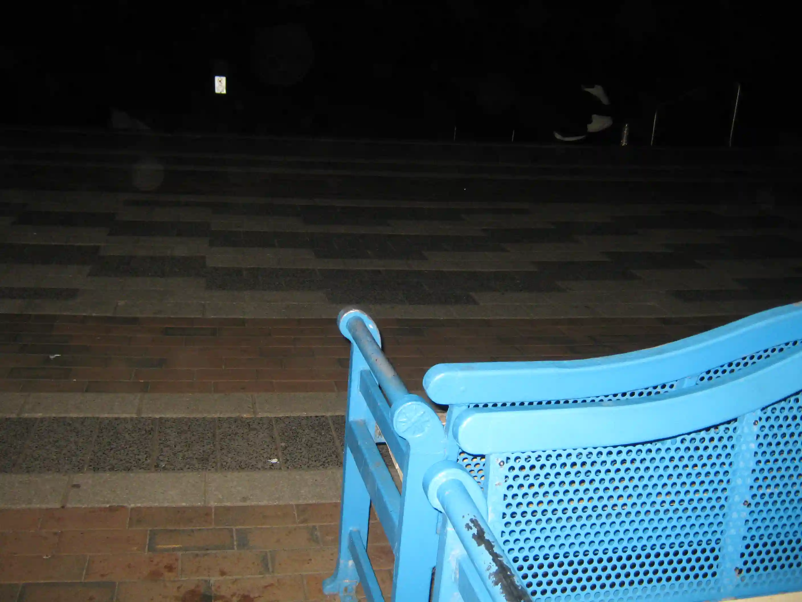People on the beach at night.