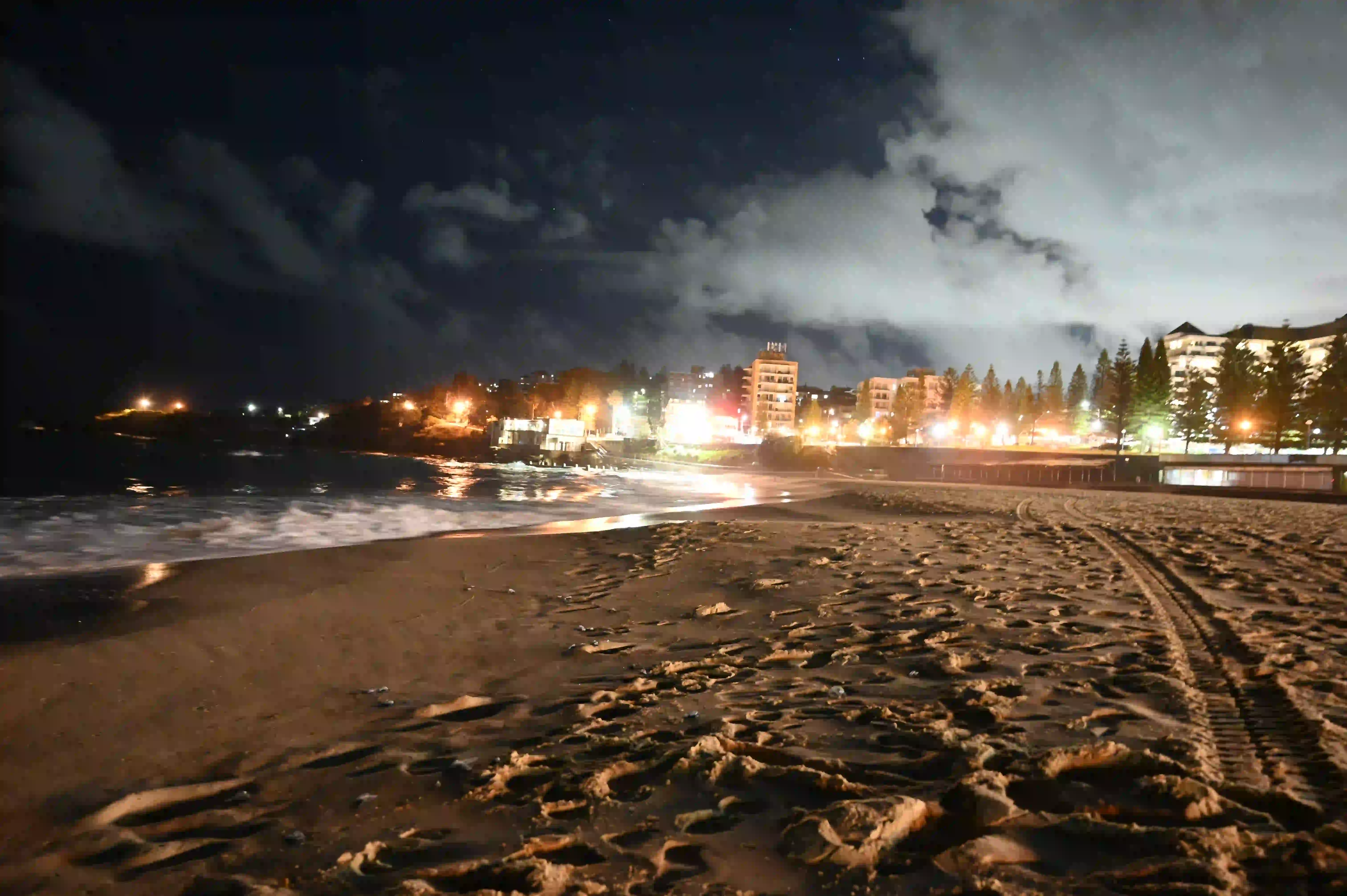 Sand on the beach.